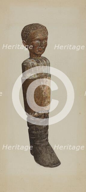 Pa. German Toy Ninepin, c. 1937. Creator: Harold Lehman.