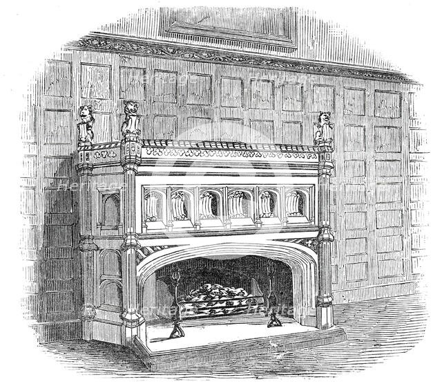 Drawing-room chimney piece, Lincoln's Inn New Buildings, 1845. Creator: Unknown.
