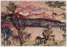 Pink Clouds, Walchensee, 1921. Creator: Lovis Corinth.