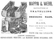 Mappin & Webb - Manufacturers of Travelling and Dressing Bags, 1883. Creator: Unknown.