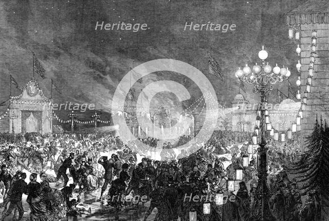 Grand skating fete on the Neva in honour of the Duke of Edinburgh's marriage, 1874. Creator: Unknown.