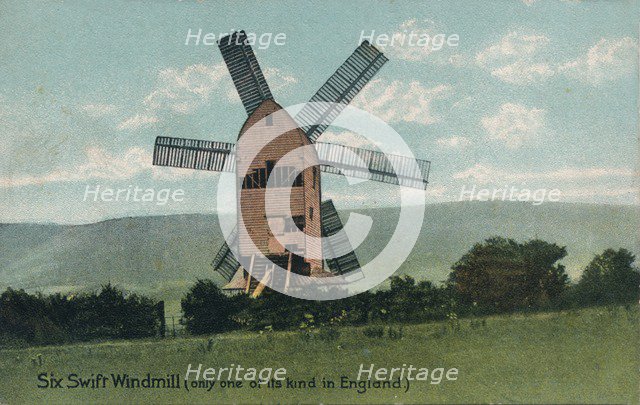 Six Swift Windmill, Kingston, near Lewes, Sussex, c1905.  Artist: Unknown.