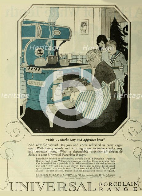 Universal Porcelain Range, Advertising From The Saturday Evening Post , ca 1920-1925. Creator: Anonymous.