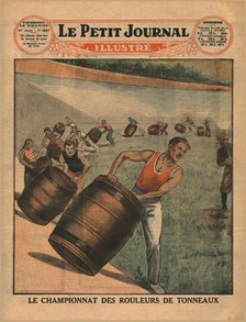Barrel-rolling championship, 1930. Creator: Unknown.