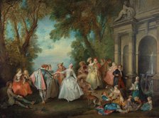 Dance before a Fountain, by 1724. Creator: Nicolas Lancret.