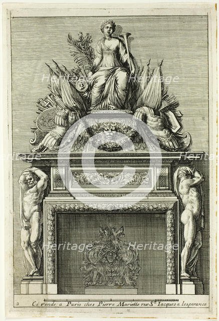 Chimneys in the Italian Manner, c. 1665. Creator: Jean le Pautre.