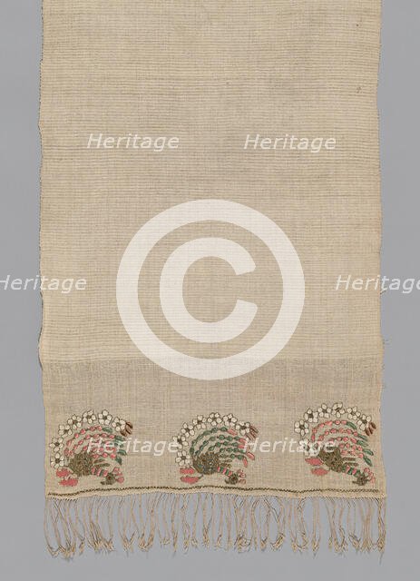 Towel or Sash, Turkey, 19th century. Creator: Unknown.