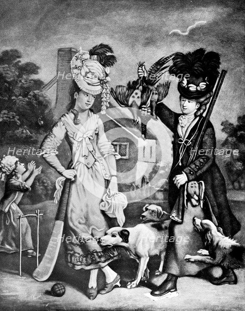 'Miss Wicket and Miss Trigger', 1770. Artist: Unknown