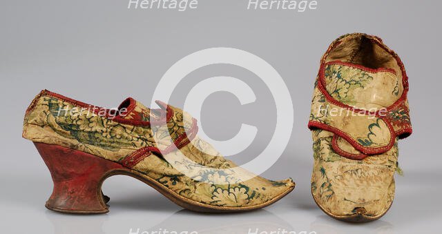 Shoes, possibly British, 1735-45. Creator: Unknown.