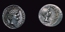 Late republican denarii with Mark Antony and Augustus Caesar, 1st century BC. Artist: Unknown