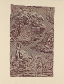 La Vie de Jeanne d'Arc (The Life of Joan of Arc) (Furnishing Fabric), France, c. 1815. Creator: Hartmann et Fils.