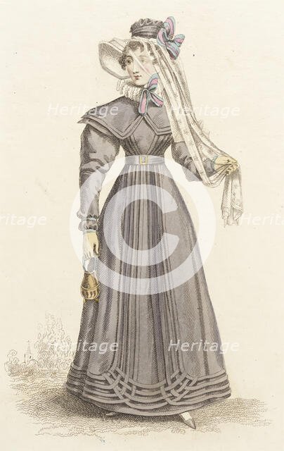 Fashion Plate (Walking Dress), 1824. Creator: John Bell.