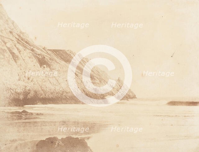 3 Cliffs Bay with a Wave, 1853-56. Creator: John Dillwyn Llewelyn.