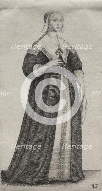 The Several Habits of English Women, from the Nobility to the Country Women..., 1639. Creator: Wenceslaus Hollar (Bohemian, 1607-1677).