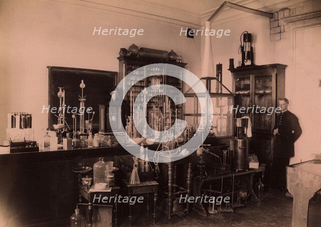 Class in the Chemistry Lab of the Real School in Tyumen', 1889. Creator: N Terekhov.