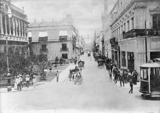 Mexico - Street Scene In Mexico City, 1911. Creator: Harris & Ewing.