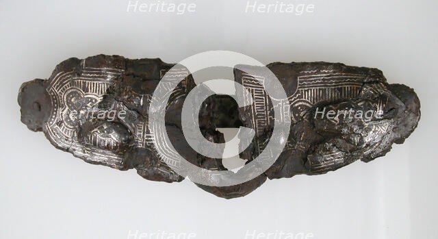 Belt Buckle and Counter Plate, Frankish, 7th century. Creator: Unknown.