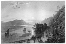 The Ganges entering the plains near Hurdwar, India, c1860. Artist: Unknown