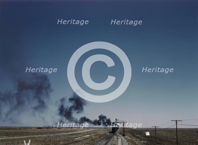 Santa Fe R.R. near Melrose, New Mexico, 1943. Creator: Jack Delano.