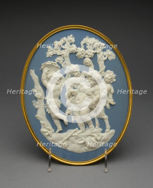 Plaque with Bacchus, Fauns, and Silenus, Burslem, 1769/80. Creator: Wedgwood.