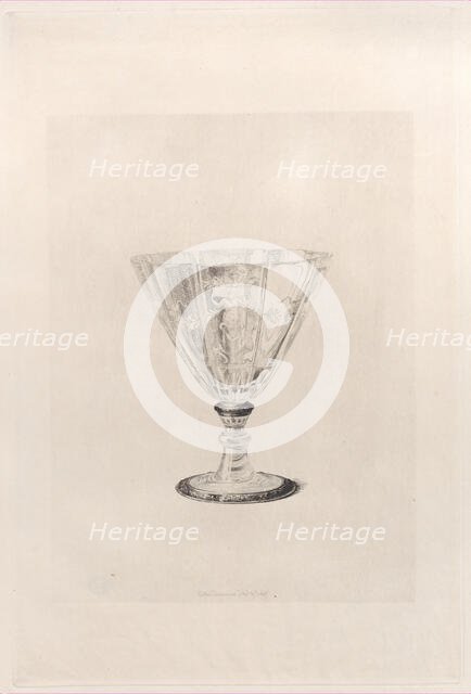 Crystal Drinking Glass, 1868. Creator: Jules-Ferdinand Jacquemart.