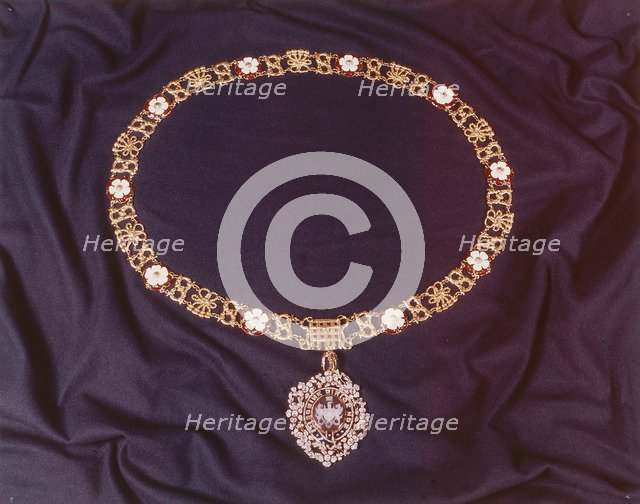 View of the jewelled collar worn by the Lord Mayor of London, c1978. Artist: Anon