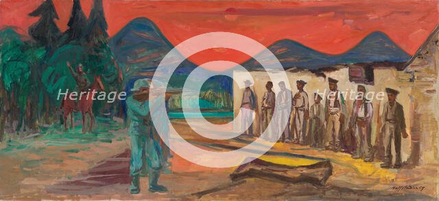 Execution of partisans, 1947. Creator: Bedrich Hoffstädter.