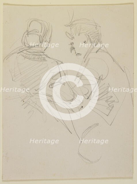 Two figures, 1858. Creator: James Abbott McNeill Whistler.