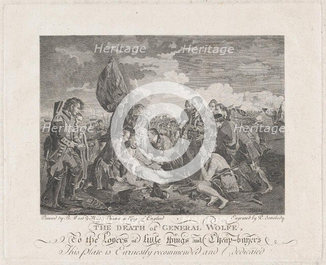 The Death of General Wolfe (September 13, 1759), after 1776., after 1776. Creator: P. Somebody.