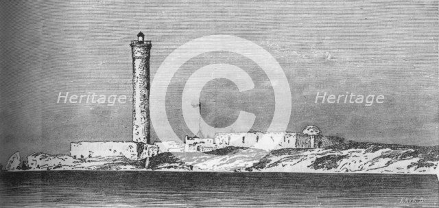 'Lighthouse on the Paros Island, Alexandria', c1882. Artist: Unknown.