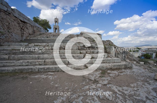 The acropolis at Eleusis, Greece. Artist: Samuel Magal