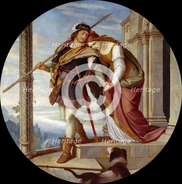 Siegfried's Farewell from Kriemhild, c.1843. Creator: Schnorr von Carolsfeld, Julius (1794-1872).