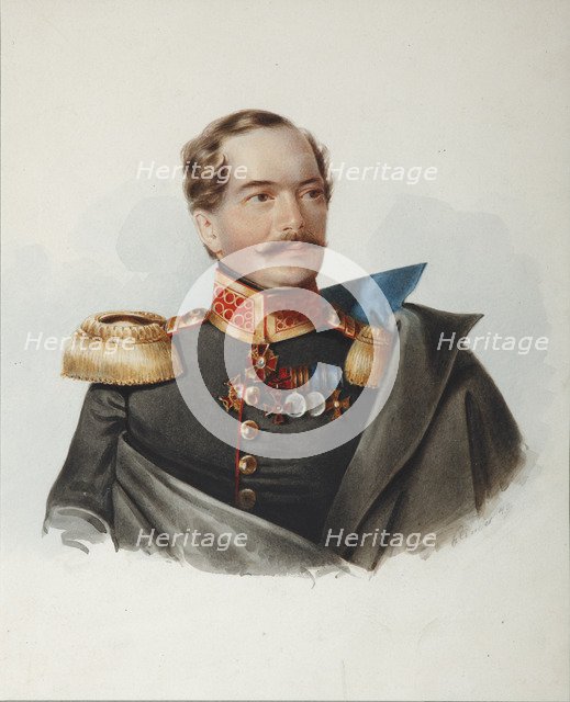 Portrait of Count Dmitri Alexeevich Shcherbatov (1818-1881), 1849. Artist: Klünder, Alexander Ivanovich (1802-1875)