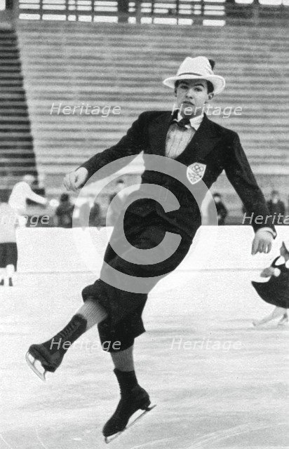 Jack Dunn, British figure skater, Winter Olympics, Garmisch-Partenkirchen, Germany, 1936. Artist: Unknown