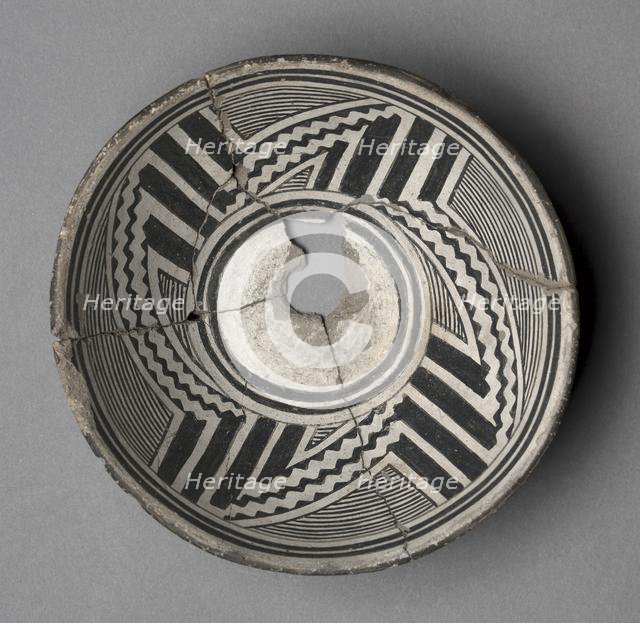 Bowl with Geometric Design (Four- Part Pinwheel), c 1000- 1150. Creator: Unknown.