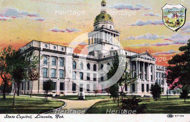 State Capital, Lincoln, Nebraska, 1919. Artist: Unknown