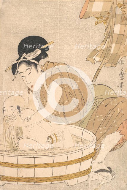 Bathtime (Gyozui), ca. 1801. Creator: Kitagawa Utamaro.