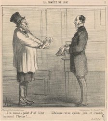 J'en voulons point d'vot' billet ..., 19th century. Creator: Honore Daumier.