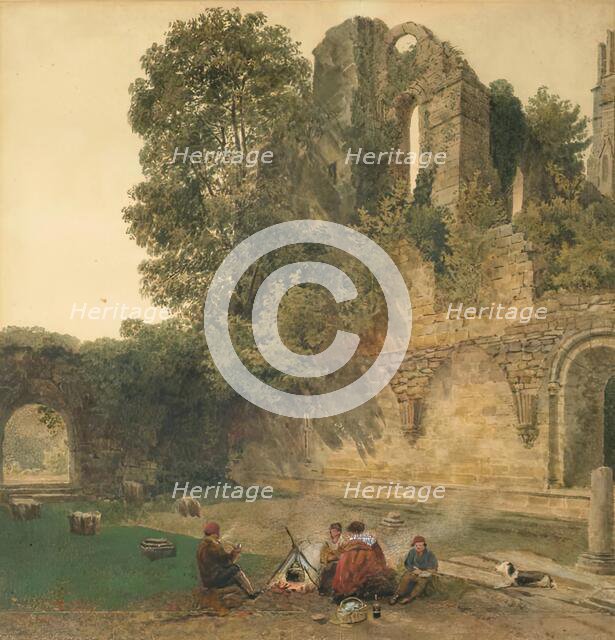 Ruins of a Bishop's Palace, Lincoln, 1825-1849. Creator: Peter de Wint.
