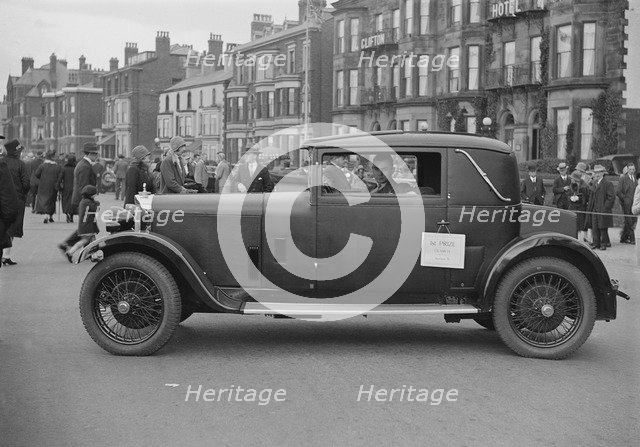 Talbot 14-45 sportsman's coupe of RG Roberts at the Southport Rally, 1928. Artist: Bill Brunell.