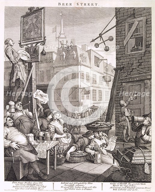 'Beer Street', 1751. Artist: William Hogarth