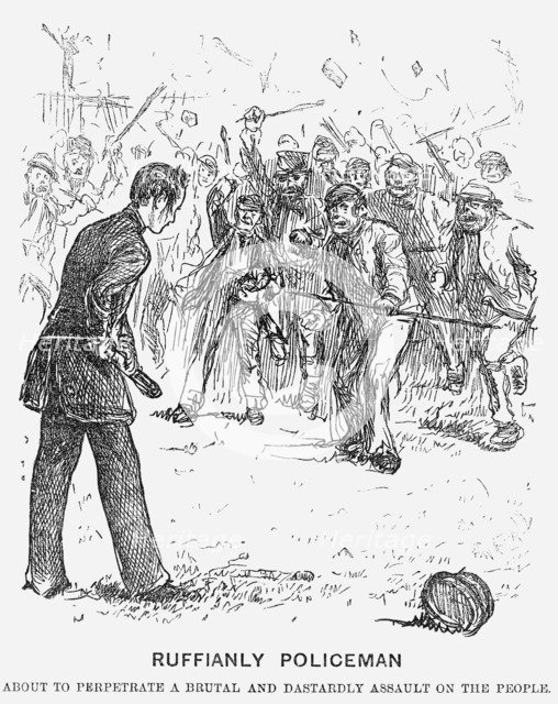 'Ruffianly Policeman', 1866. Artist: Unknown