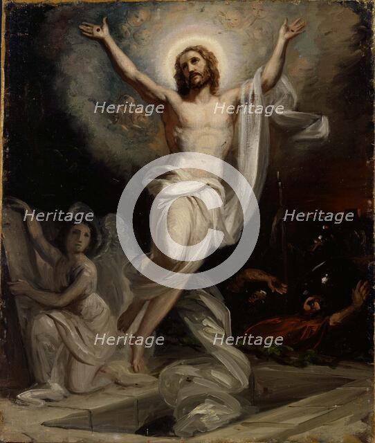 The Resurrection of Christ, a sketch of the altarpiece of the current church in Keski-Pori. Creator: Robert Wilhelm Ekman.