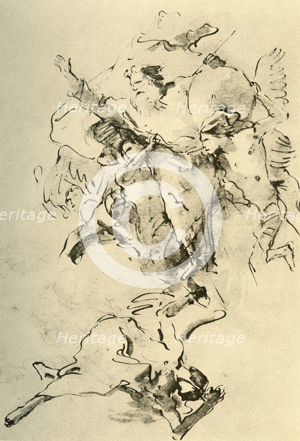 'God the Father surrounded by Angels', 1758-1759, (1928). Artist: Giovanni Battista Tiepolo.