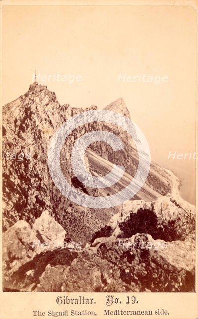 The Signal Station, Mediterranean Side, Gibraltar, 19th century. Creator: Anon.
