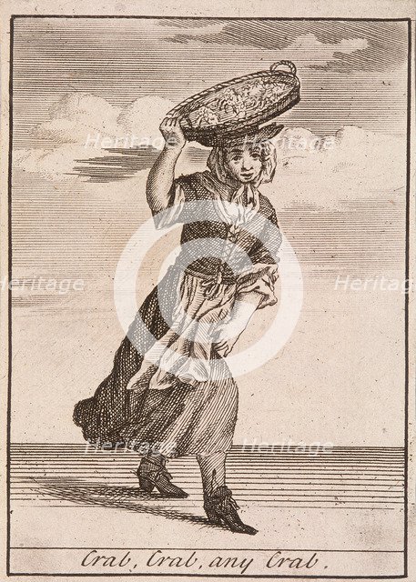 'Crab, Crab, any Crab', Cries of London, (c1688?). Artist: Anon