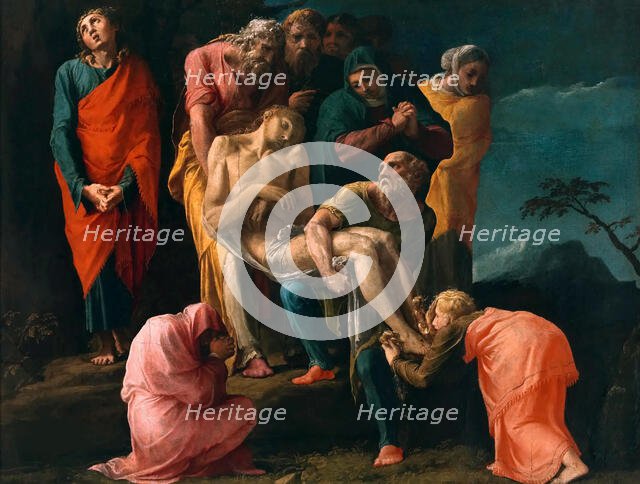 Christ Taken to the Tomb, c. 1527. Creator: Caravaggio, Polidoro da (ca 1499-1543).