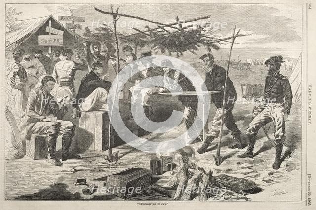 Thanksgiving in Camp, 1862. Creator: Winslow Homer (American, 1836-1910).