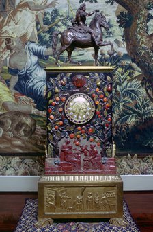 French clock, Tapestry Room, Blair Castle, Blair Atholl, Perthshire, Scotland. Artist: Tony Evans