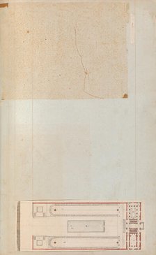 Page from a Scrapbook containing Drawings and Several Prints of Architecture, Int..., ca. 1800-1850. Creators: Workshop of Charles Percier, Workshop of Pierre François Léonard Fontaine.